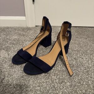 Gianni Bini Navy Blue Block Heel Sandals